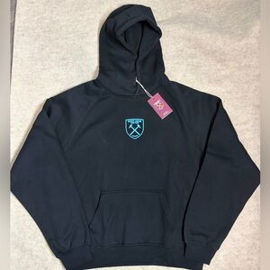 West‎ Ham United Futbol Soccer Hoodie Unisex Small Black Small England Logo NWT